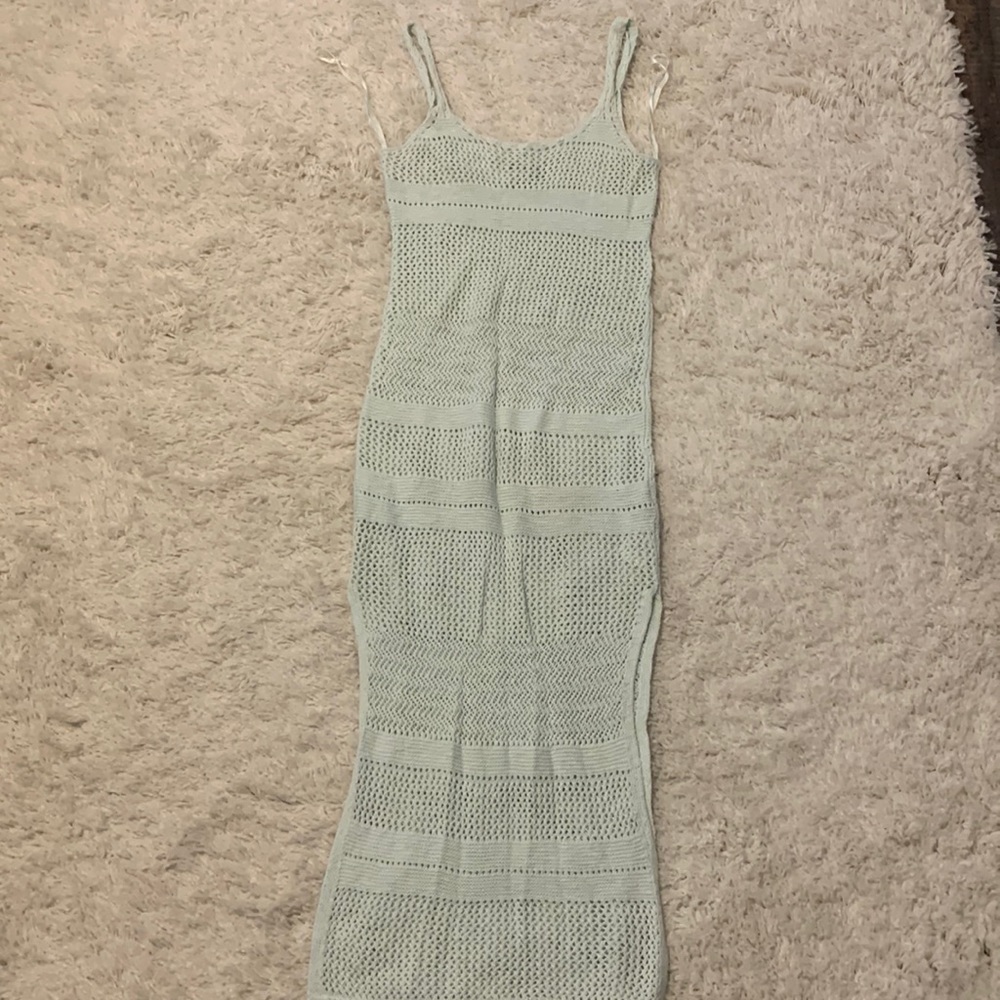 WORN ONCE CROCHET BIKINI COVER UP/DRESS. SEXY AND PERFECT FOR OUR MEXICO TRIP!